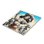 Carreau Pin-up Ouest rétro (Côté)