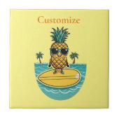 Carreau Pineappa Surfer Dirige Une Vague Thunder_Cove (Devant)