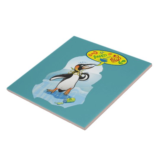 Carreau Pingouin de roi désespéré indiquant de mauvais (Côté)