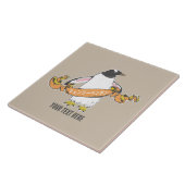 Carreau Pingouin Gentoo écriture japonaise Kanji (Côté)