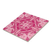 Carreau Pink Abstrait doux Motif Mandala (Côté)