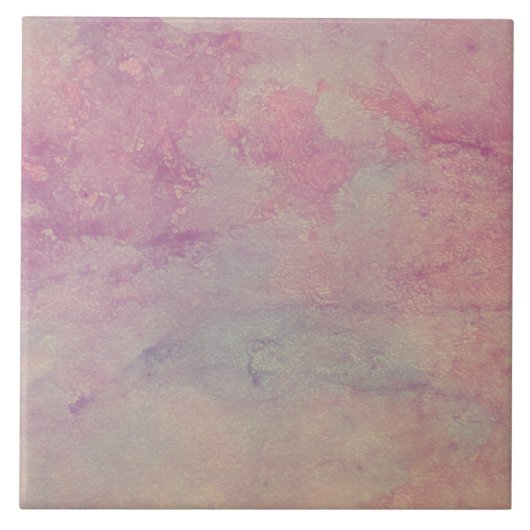 Carreau Pink and Aqua Marble Style Decorative Tile (Devant)