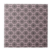 Carreau Pink Black Flower Seamless Pattern (Devant)