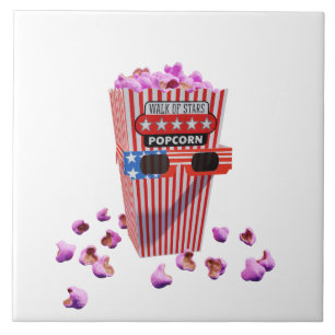 Carreau Pink Candy Popcorn and 3D Movie glasses