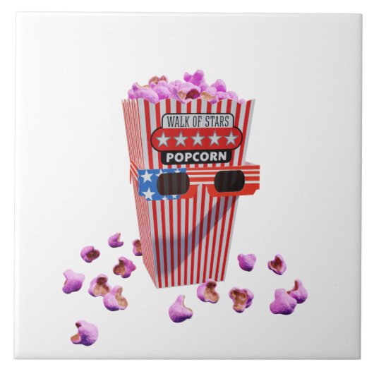 Carreau Pink Candy Popcorn and 3D Movie glasses (Devant)