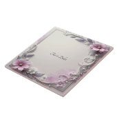 Carreau Pink Floral Frame Ceramic Tile (Côté)