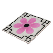 Carreau Pink Flower Decorative Tile Trivet (Côté)