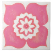 Carreau Pink Flower Symbol Decorative Tile Square (Devant)