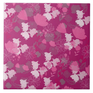 Carreau pink flowers