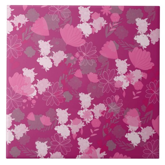 Carreau pink flowers (Devant)