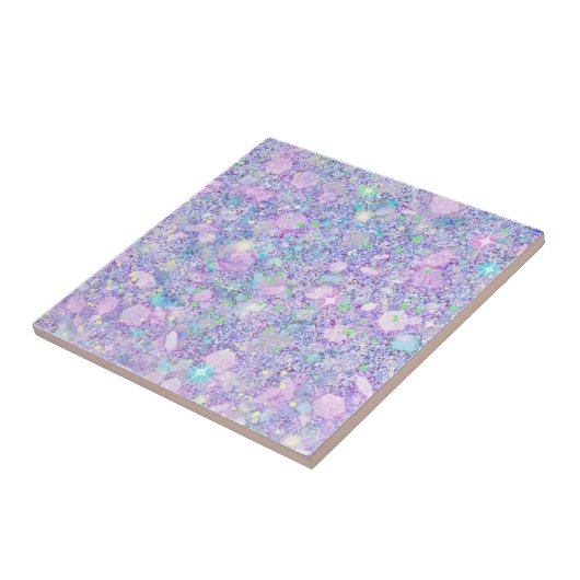 Carreau Pink violet couleur pastel Faux Parties scintillan (Côté)