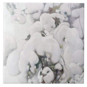 Carreau Pins couverts de neige (par Pekka Halonen)