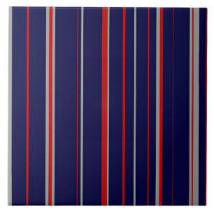 Carreau Pinstripes, couleurs rouge, marine, gris