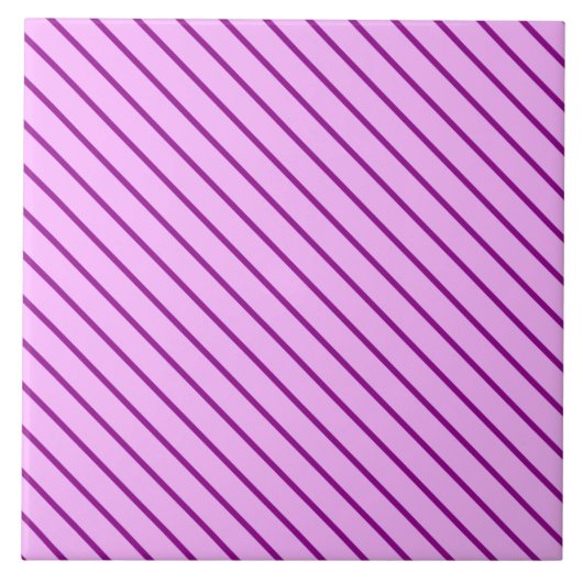 Carreau Pinstripes diagonales - orchidée et violette (Devant)