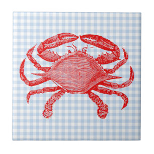 Carreau Pique-nique de crabe de fruits de mer en été