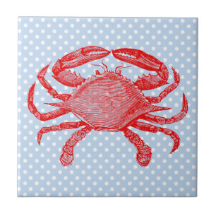 Carreau Pique-nique de crabe de fruits de mer en été