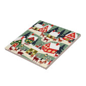 Carreau Pique-nique de Noël village de Noël (Côté)