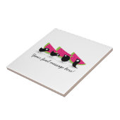 Carreau Pique-nique de pastèque de merle (Côté)