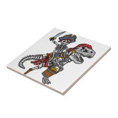 Carreau Pirate Dinosaure Squelette Halloween (Côté)
