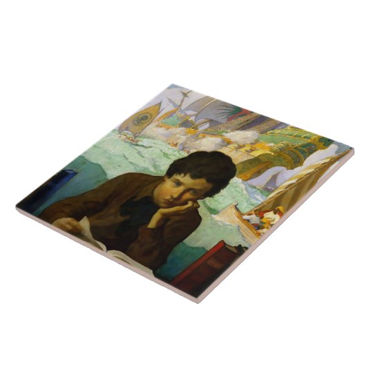 Carreau "Pirate Dreams" par NC Wyeth (Côté)