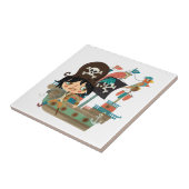 Carreau Pirate et bateau de pirate (Côté)