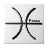 Carreau PISCES, Conception abstraite du signe zodiaque, T- (Devant)