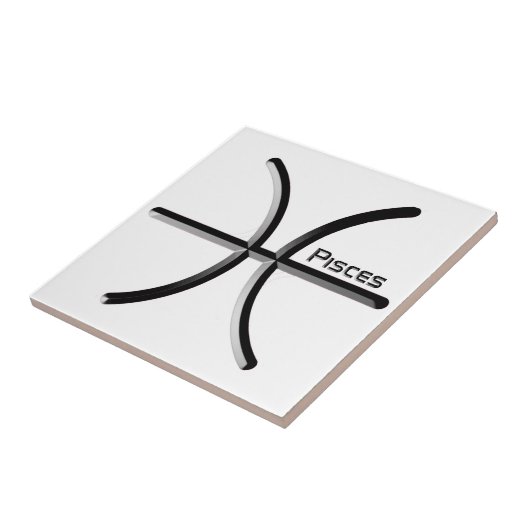 Carreau PISCES, Conception abstraite du signe zodiaque, T- (Côté)