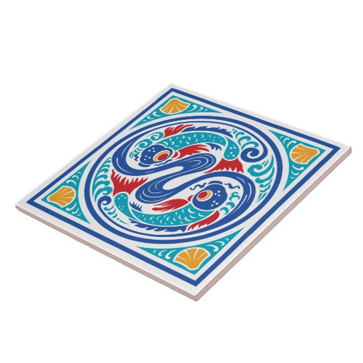 Carreau Pisces Fish Ceramic Tile (Côté)