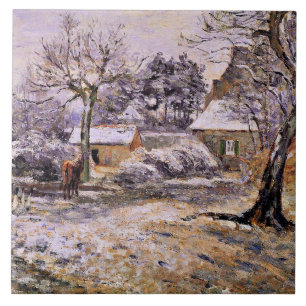 Carreau Pissarro - Neige à Montfoucault