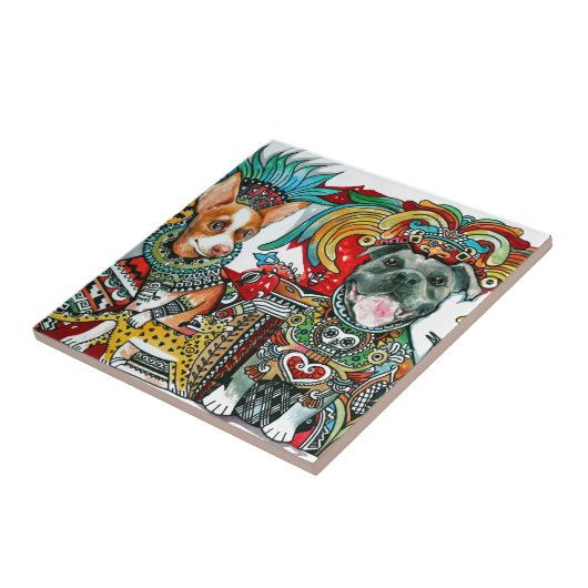 Carreau Pitbull et chiwawa (Côté)