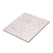 Carreau Pivoines touche d'or (Côté)