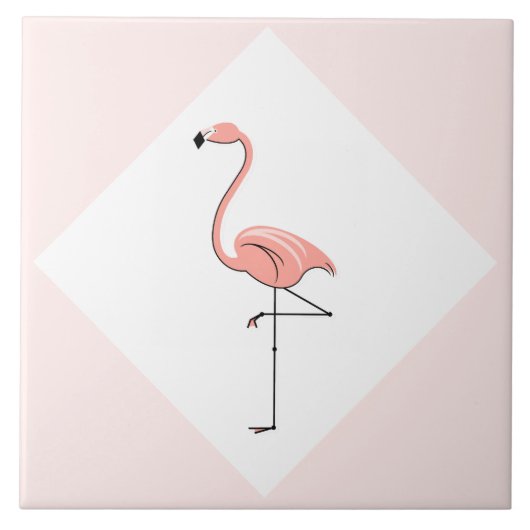 Carreau pivot diamant rose flamant (Devant)