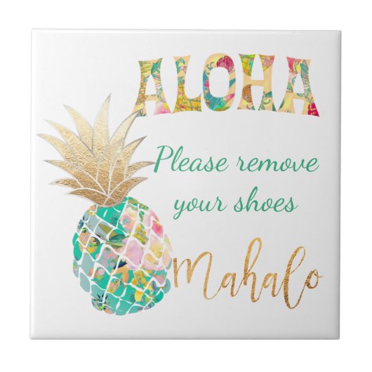Carreau PixDezines Aloha Pineapples/DO-IT-YOURSELF arrière (Devant)