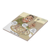 Carreau Pizza Plat Profond Funny Philosophie (Côté)