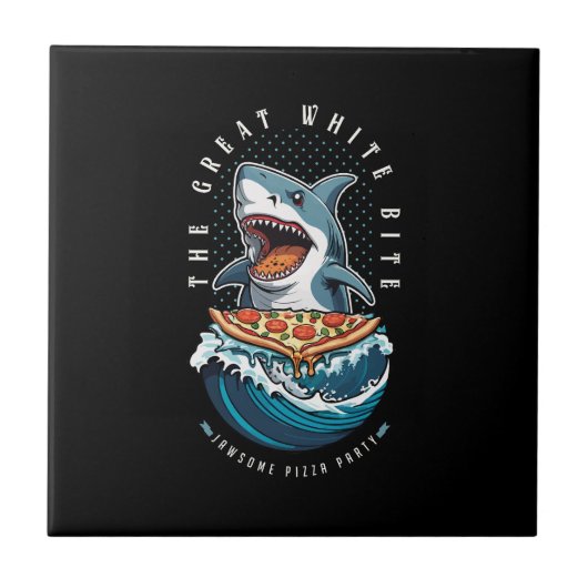 Carreau Pizza pour manger des requins | Le Grand Bite Blan (Devant)