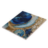 Carreau Plage Abstraite Gold-Navy (Côté)