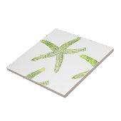 Carreau Plage côtière de Starfish Gris Vert Blanc Moderne (Côté)