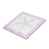 Carreau Plage côtière de Starfish Rose violet blanc marine (Côté)