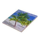 Carreau Plage de l'île tropicale de Palm Tree (Côté)