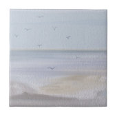 Carreau Plage de rivage côtier Aquarelle (Devant)