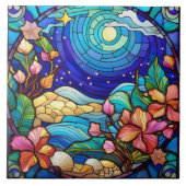 Carreau Plage et vagues Vitraux (Devant)