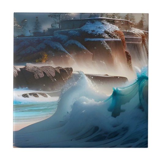 Carreau Plage Front Ocean Waves Paysage 1 (Devant)