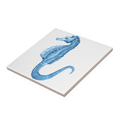 Carreau Plage nautique côtière d'océan d'hippocampe bleu (Côté)