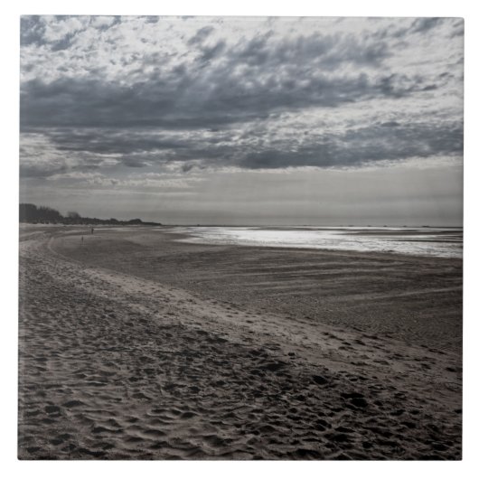 Carreau Plage nuageuse de la mer du Nord (Devant)