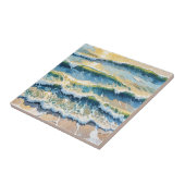 Carreau Plage Ocean Green Blue Jaune Design 345 (Côté)