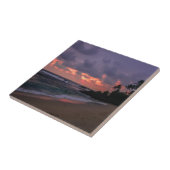 Carreau Plage romantique au crépuscule (Côté)