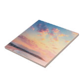 Carreau Plage rose soleil ciel doré belle vacances (Côté)