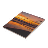 Carreau Plage Sunset Ocean Vue Orange Jaune (Côté)
