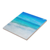 Carreau Plage tropicale à Turquoise Aqua bleu turquoise Fl (Côté)