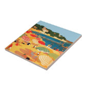 Carreau Plage vintage Côte d'Azur (Côté)